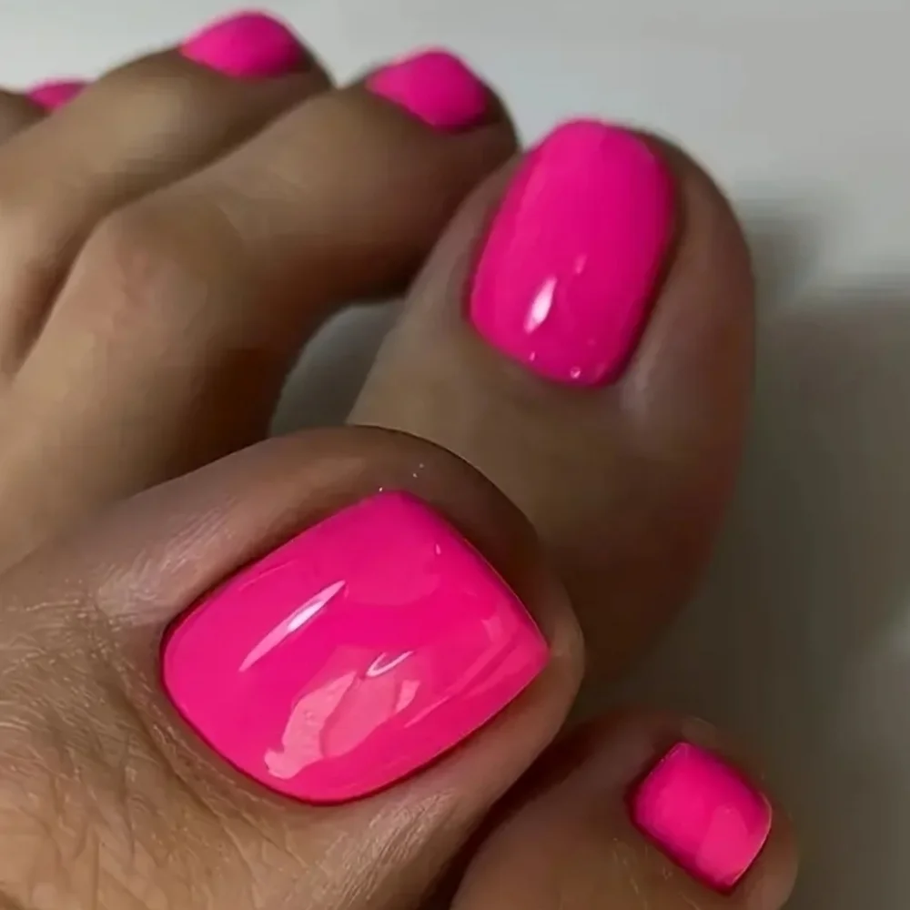 24 Pieces Fake Toe press on nails